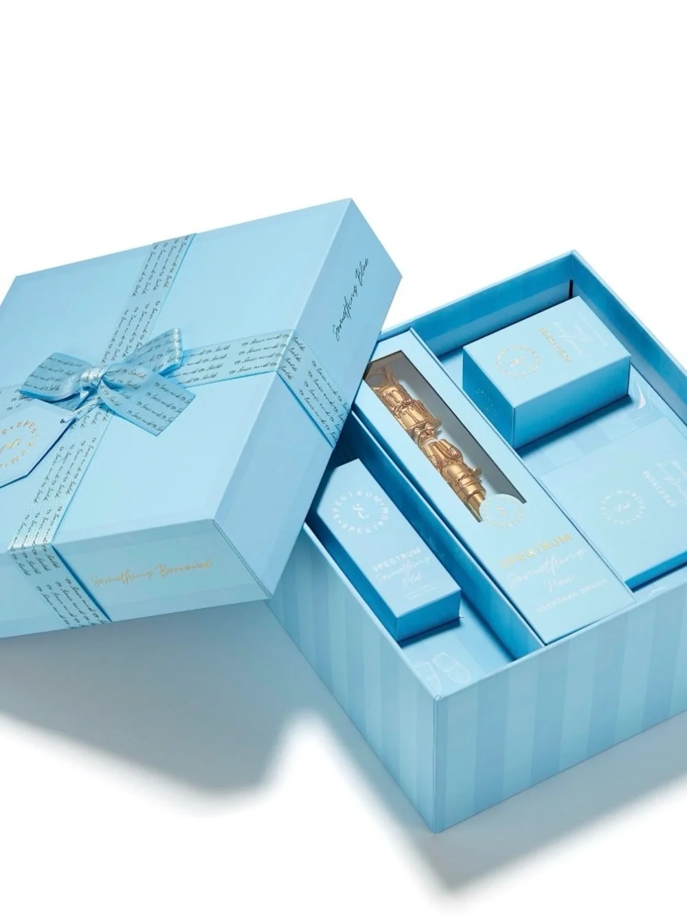 To Have and To Hold Spectrum Light Blue Luxe Makeup Brush Set
